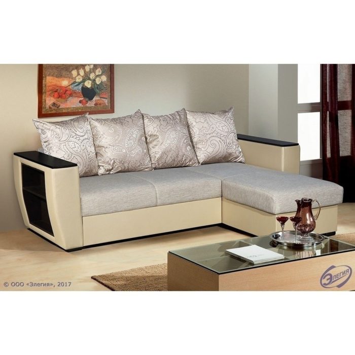 Угловой диван "Вега 21" 4 подушки