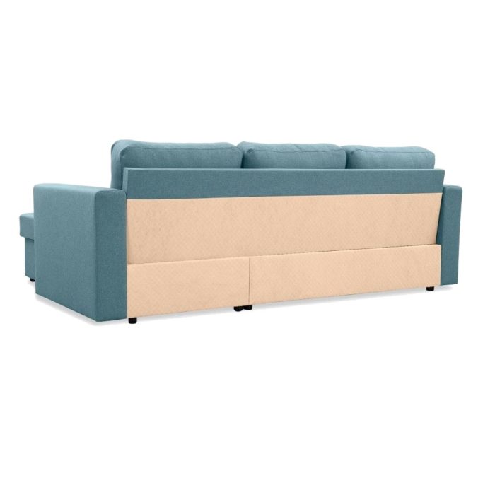 Угловой диван "Фишер-Торонто" Голубой - вид сзади